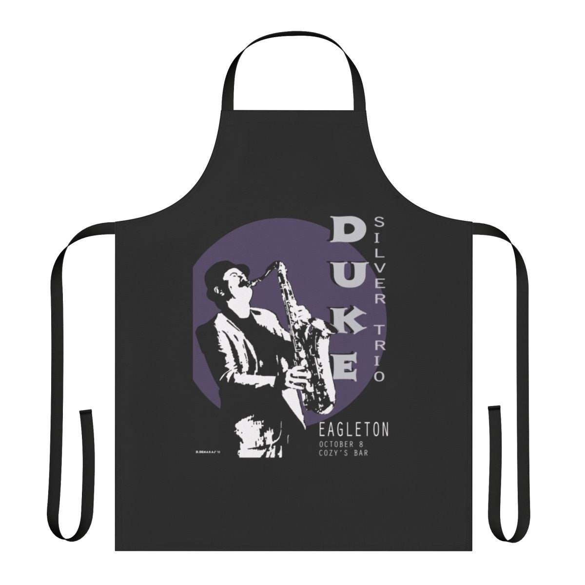 Inspired by Ron Swanson from Parks and Recreation, this high-quality apron features the character's alter ego, Duke Silver.