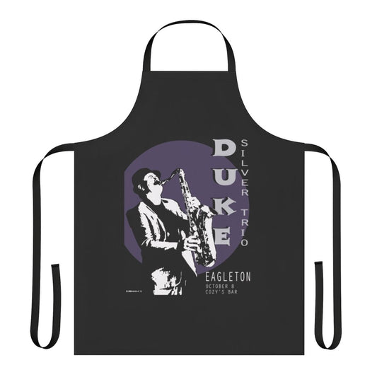 Inspired by Ron Swanson from Parks and Recreation, this high-quality apron features the character's alter ego, Duke Silver.