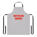 iCarly-inspired Penny-themed apron with "Butter Me Queasy" text