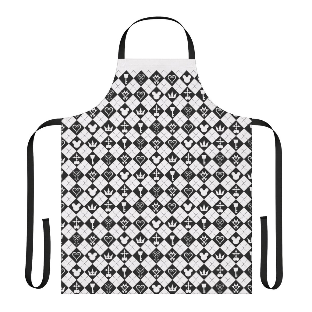 Kingdom Hearts inspired apron featuring Sora and dream eater characters