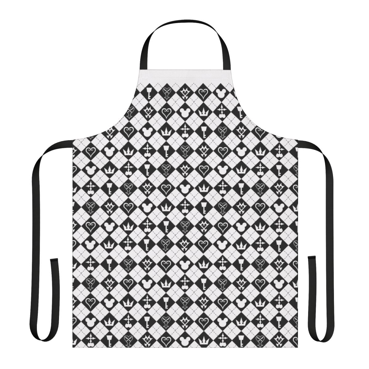 Kingdom Hearts inspired apron featuring Sora and dream eater characters