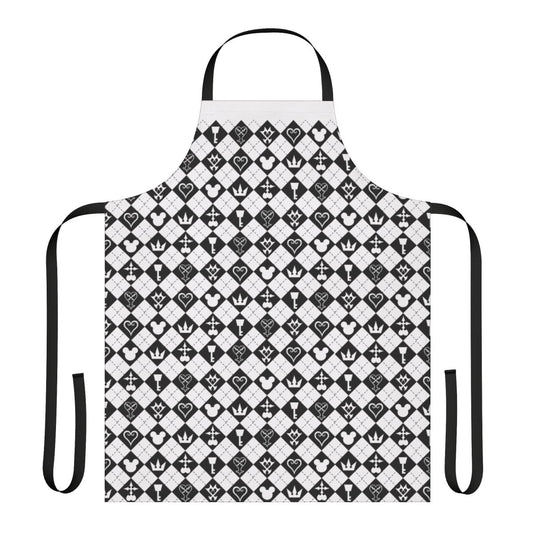 Kingdom Hearts inspired apron featuring Sora and dream eater characters