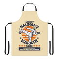Murray Bauman-inspired karate apron with Stranger Things-themed graphics