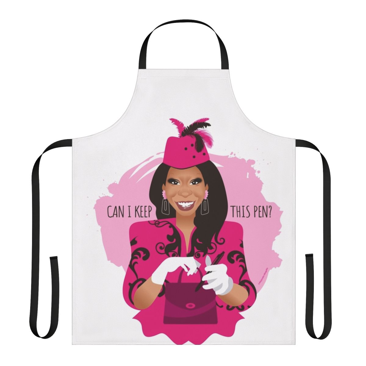 Oda May Brown Apron featuring Ghost movie-inspired artwork