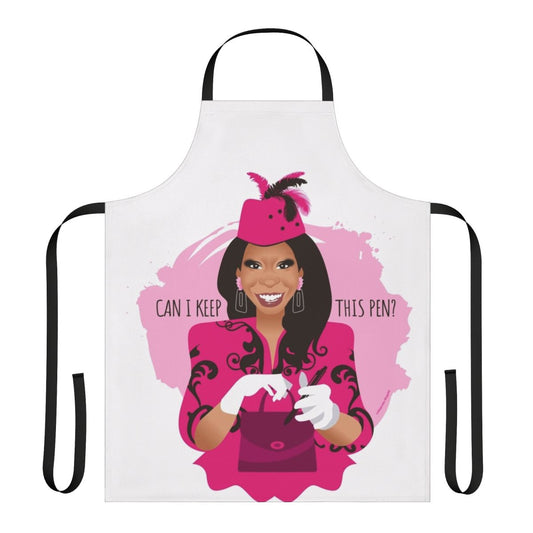 Oda May Brown Apron featuring Ghost movie-inspired artwork