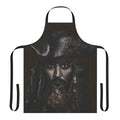 A high-quality apron featuring the iconic Captain Jack Sparrow from the Pirates of the Caribbean movies.