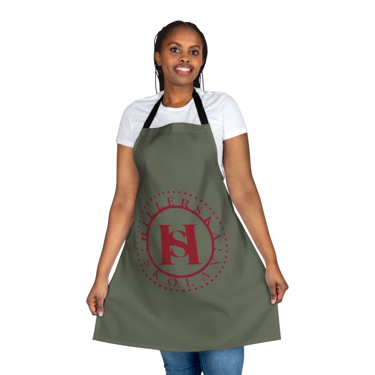 Apron featuring the Hillerska Skolan logo from the Netflix series Young Royals