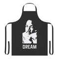 An apron featuring a design inspired by Martin Luther King Jr.'s "I Have a Dream" speech and civil rights activism.