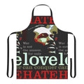Apron featuring Marvin Gaye's inspirational message "Love Conquers Hate"