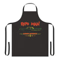 A distressed apron featuring a Repo Man inspired design with the text "The life of a repo man is always intense"