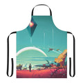 An apron featuring a spaceship and the words "No Man's Sky Horizon" against a starry background.