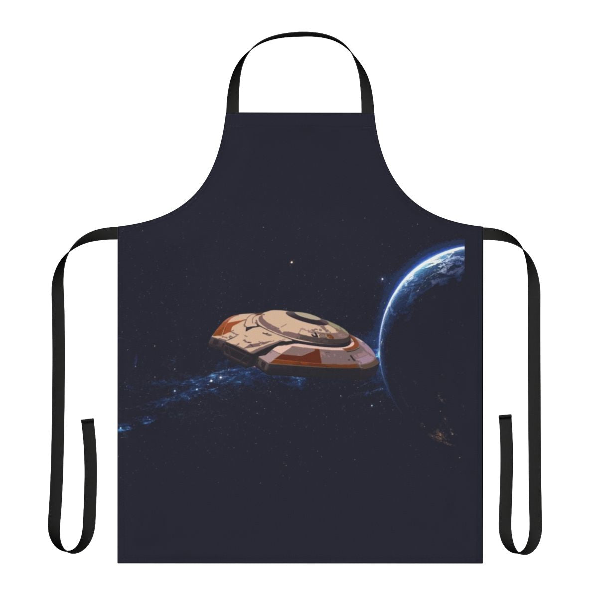 Apron with graphic of Jupiter 2 spaceship from the sci-fi TV show Lost in Space