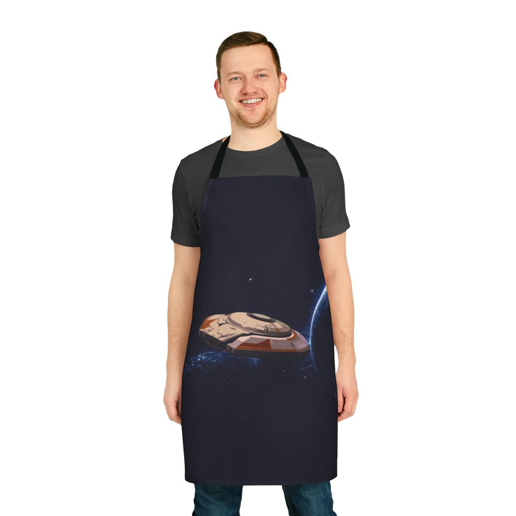 Apron with graphic of Jupiter 2 spaceship from the sci-fi TV show Lost in Space