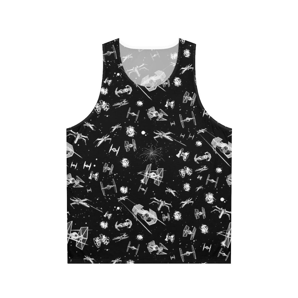 Intergalactic space battle unisex tank top