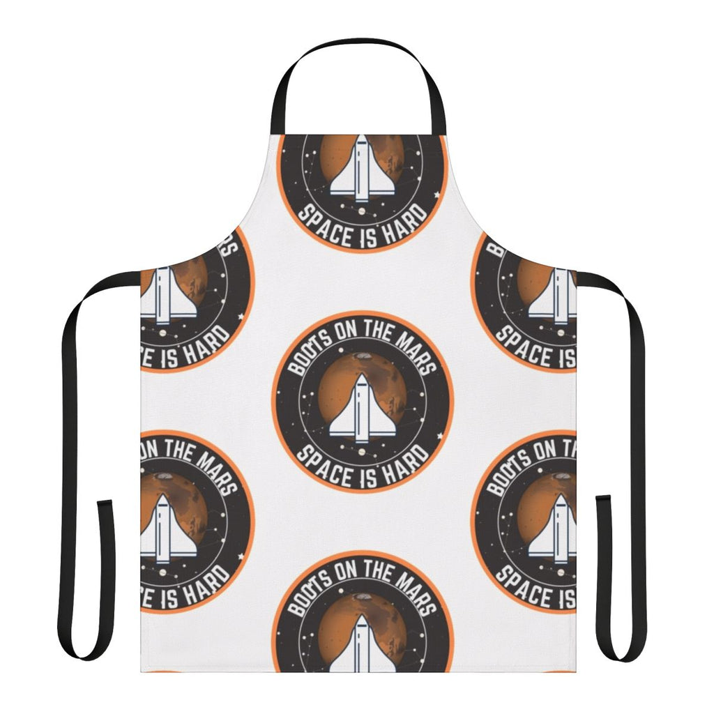 Intergalactic space boots inspired apron with rocket ship design