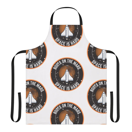 Intergalactic space boots inspired apron with rocket ship design