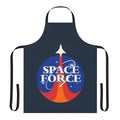 Vintage-inspired space force apron with "Space Is Hard" graphic