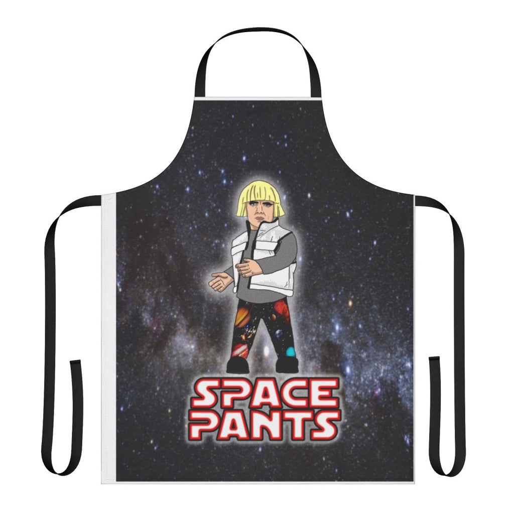 Intergalactic space pants apron with a galaxy and outer space design