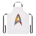 Starfleet-inspired apron with space and galaxy design