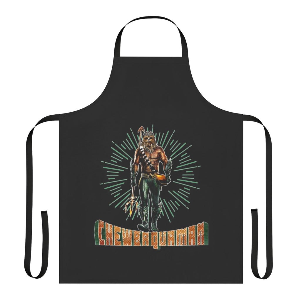 Intergalactic Superhero Mashup Apron with sci-fi and comic book design