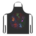 Apron featuring a whimsical design of witch aliens in a space galaxy setting