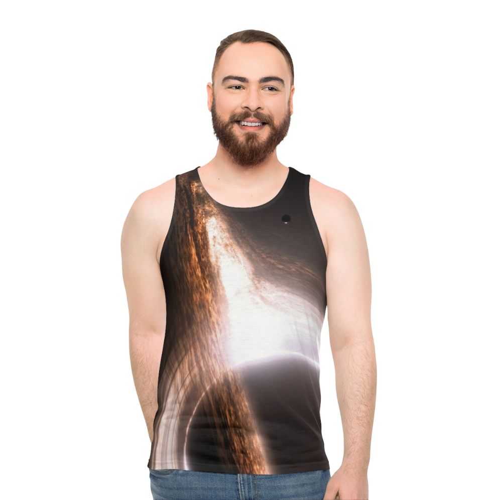 Interstellar black hole unisex tank top