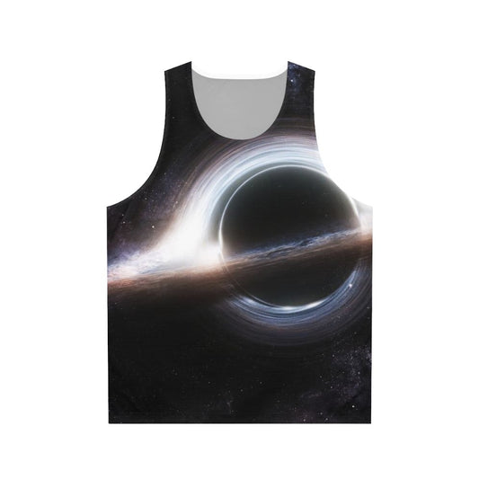 Interstellar Gargantua unisex tank top with galaxy and black hole design