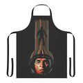 Interstellar-themed apron with space and time travel imagery