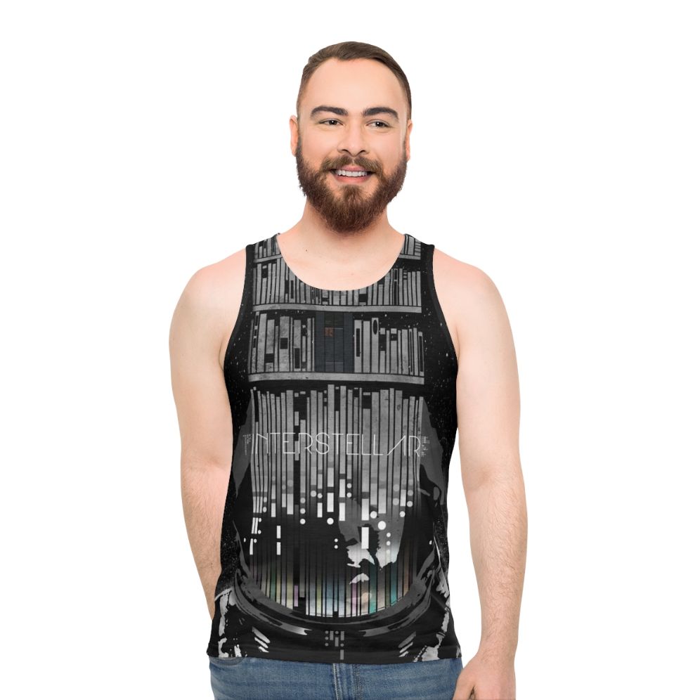 Interstellar movie galaxy print unisex tank top