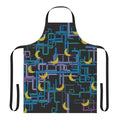 Apron featuring a complex, patterned shirt design inspired by the TV show "I Think You Should Leave with Tim Robinson"