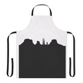 Introspective "What Doth Life" inspired apron with cartoon-style graphics