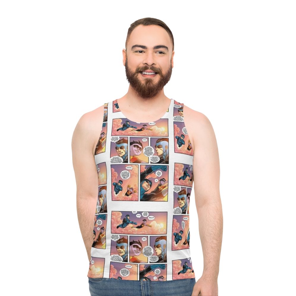 Invincible and Omni-Man superhero unisex tank top