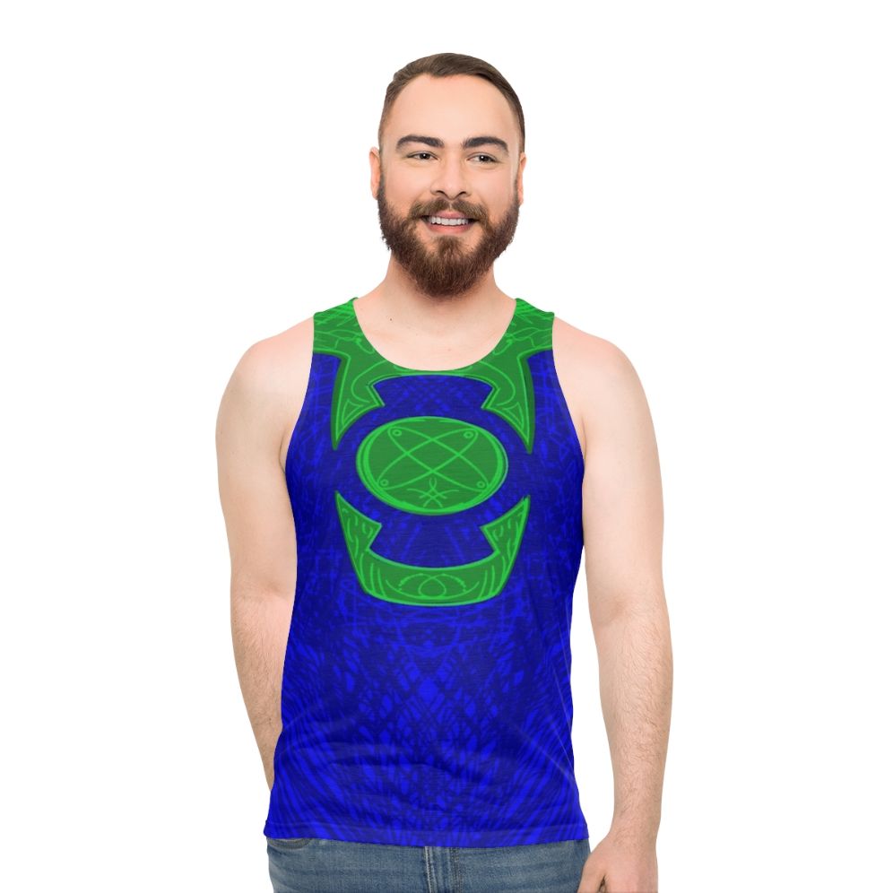 Ionic Redux Unisex Superhero Tank Top with Green Lantern Graphic