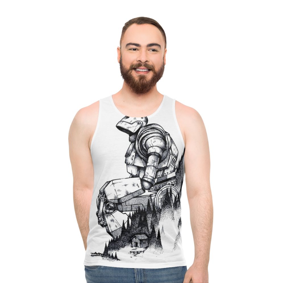 Iron Giant superhero robot movie inspired unisex tank top