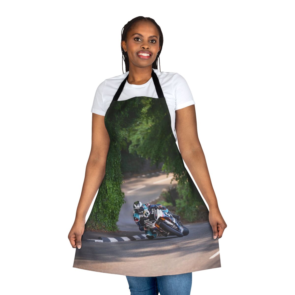 Isle of Man TT-inspired apron for motorcycle racing enthusiasts