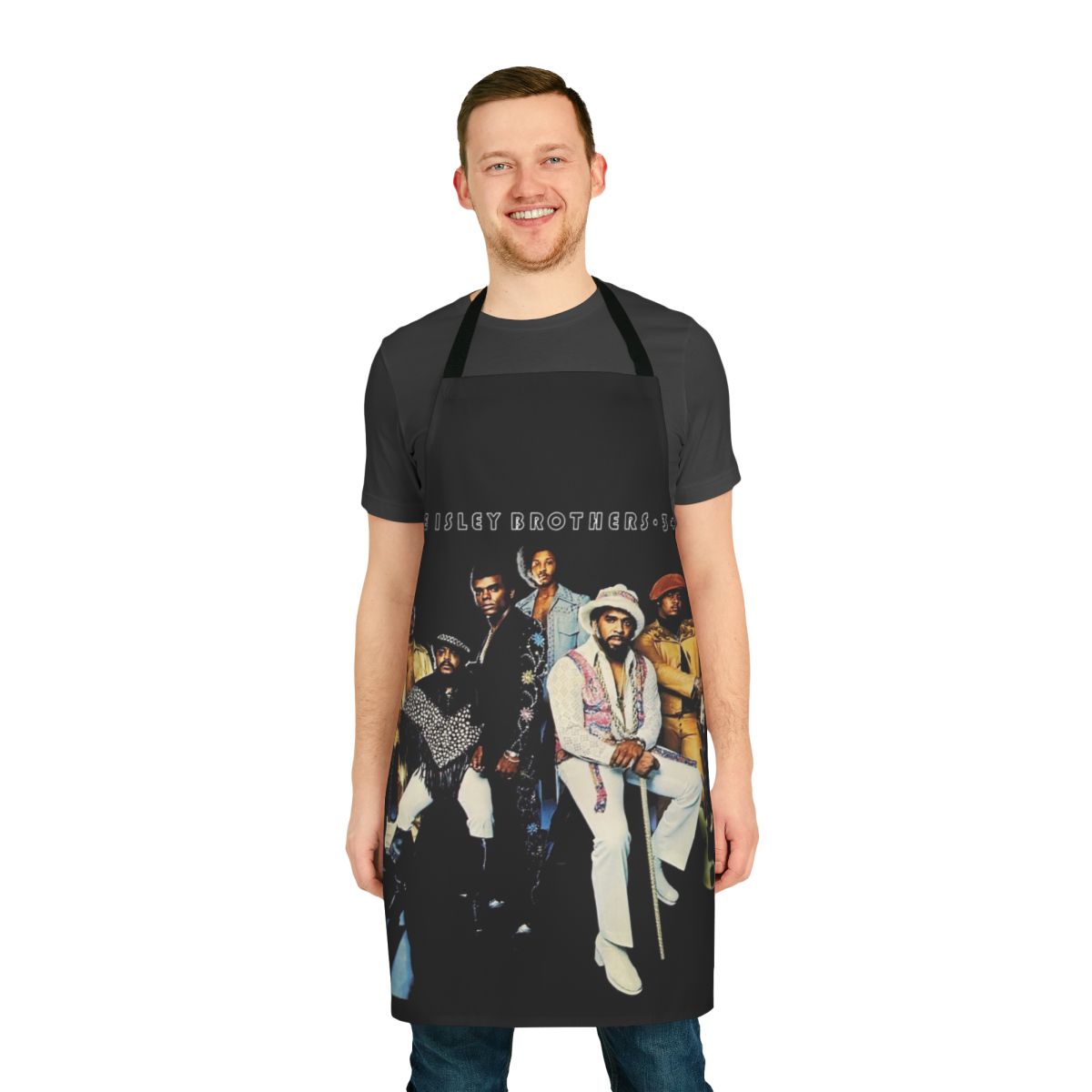Isley Brothers-Inspired Apron featuring the band's iconic logo and design