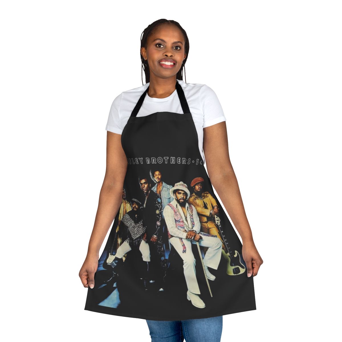 Isley Brothers-Inspired Apron featuring the band's iconic logo and design