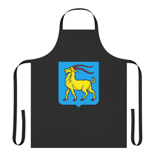 Apron featuring the coat of arms of Istria, Croatia, with the iconic goat heraldic symbol.