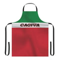 Cagiva motorcycle apron with Italian flag design
