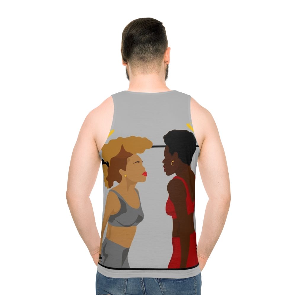 It's All Good' Unisex Tank Top showcasing natural black hair and pride
