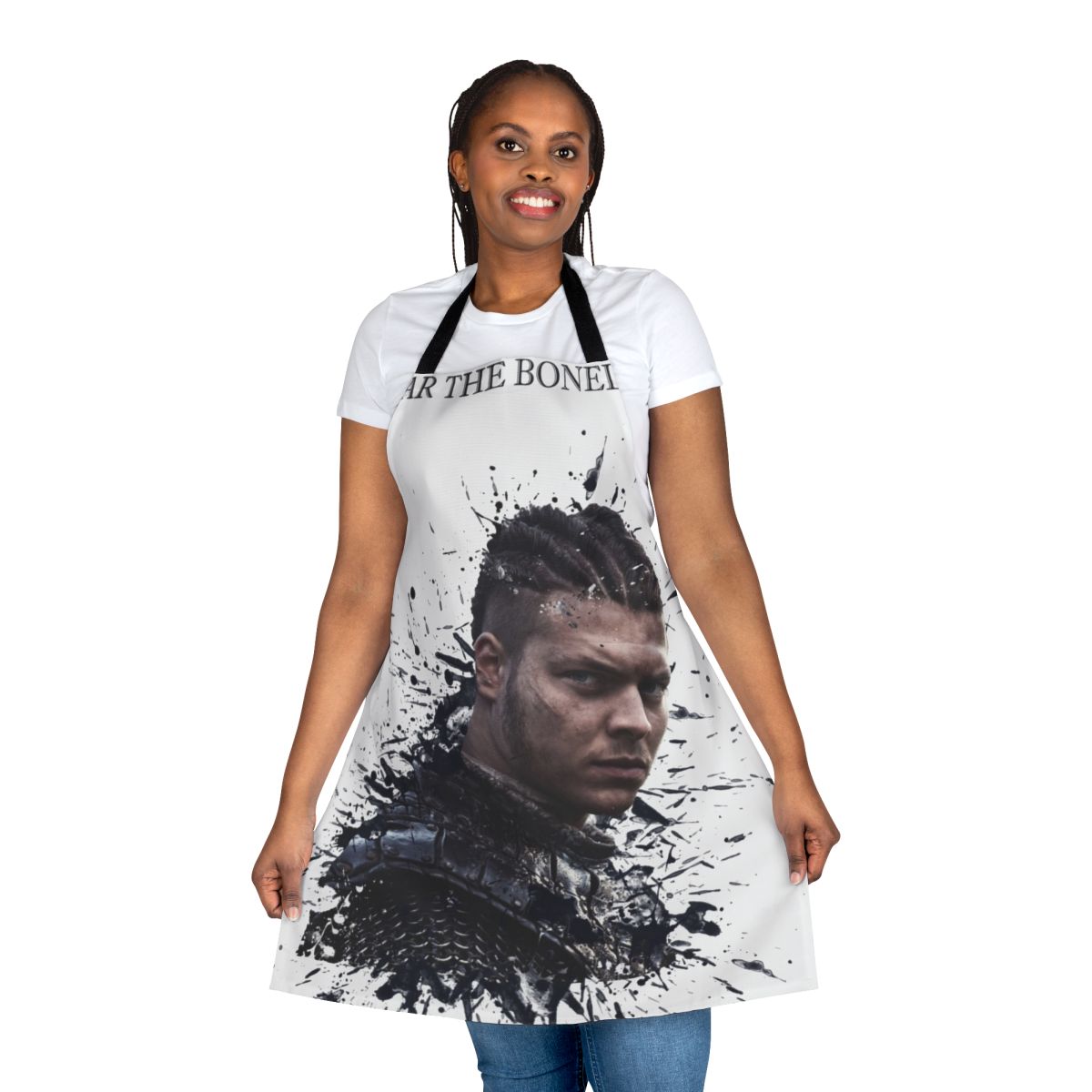 Ivar the Boneless-inspired viking apron with Norse designs and colors