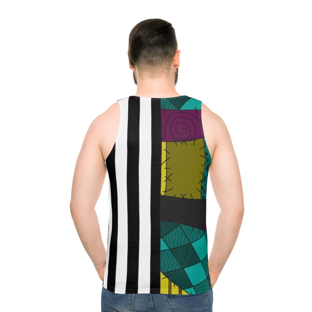 Jack Skellington and Sally Ragdoll Patchwork Unisex Tank Top