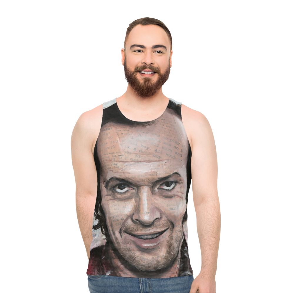 Jack Nicholson portrait on a unisex tank top