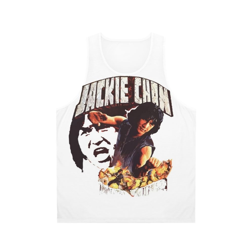 Unisex tank top featuring Jackie Chan as "The Young Kung Fu Master"