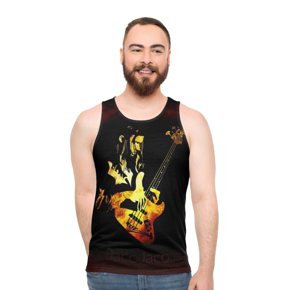 Jaco Pastorius inspired unisex jazz bass fusion tank top