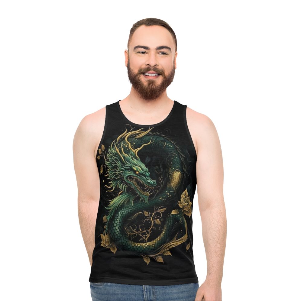 Jade dragon unisex tank top