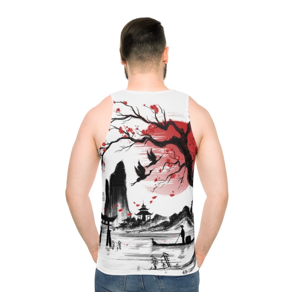 Japan landscape art unisex tank top