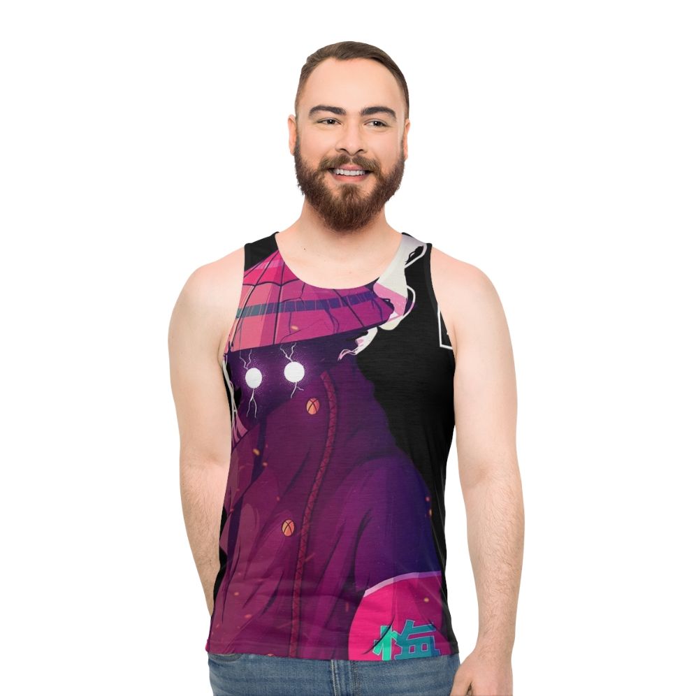 Japanese cyberpunk samurai warrior unisex tank top