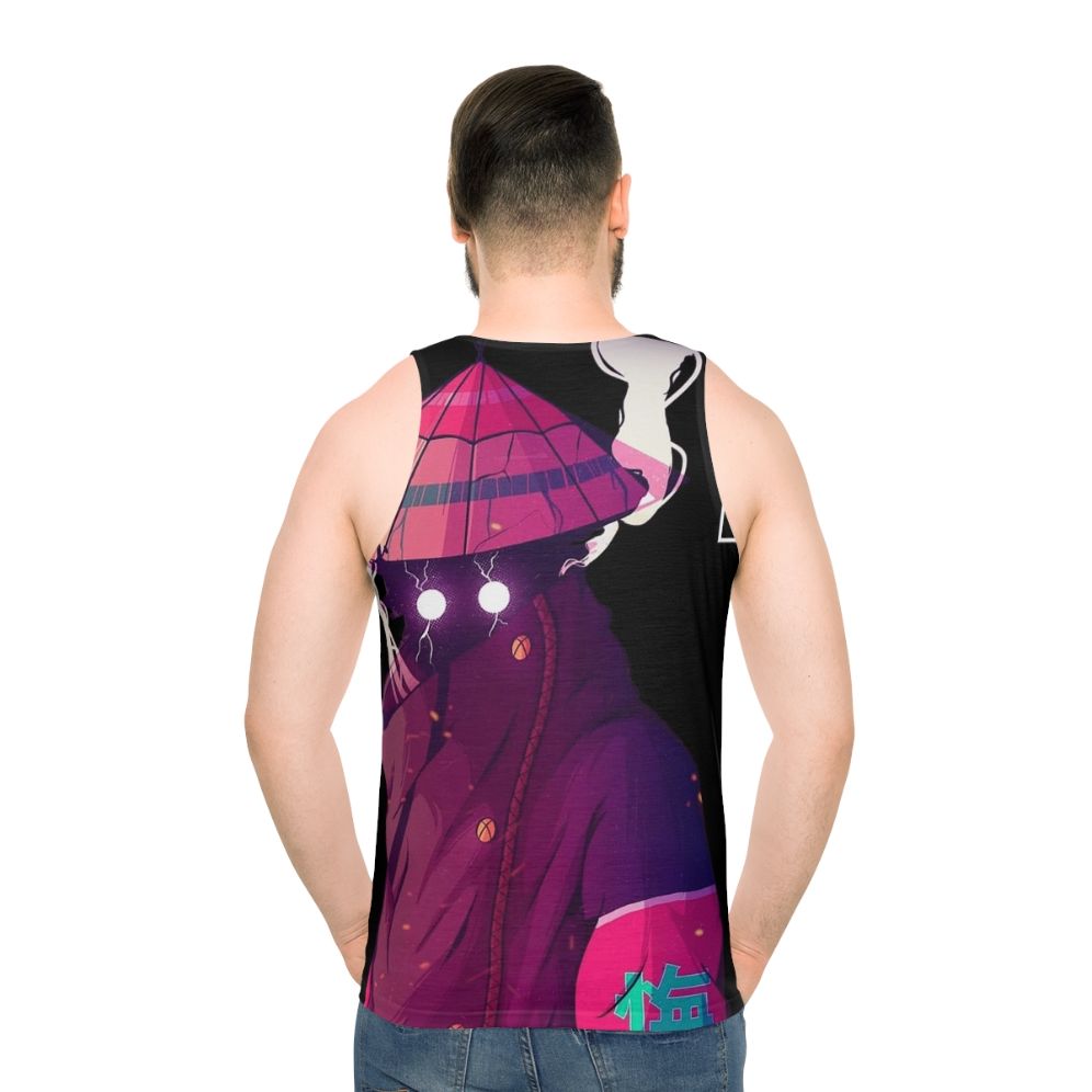 Japanese cyberpunk samurai warrior unisex tank top