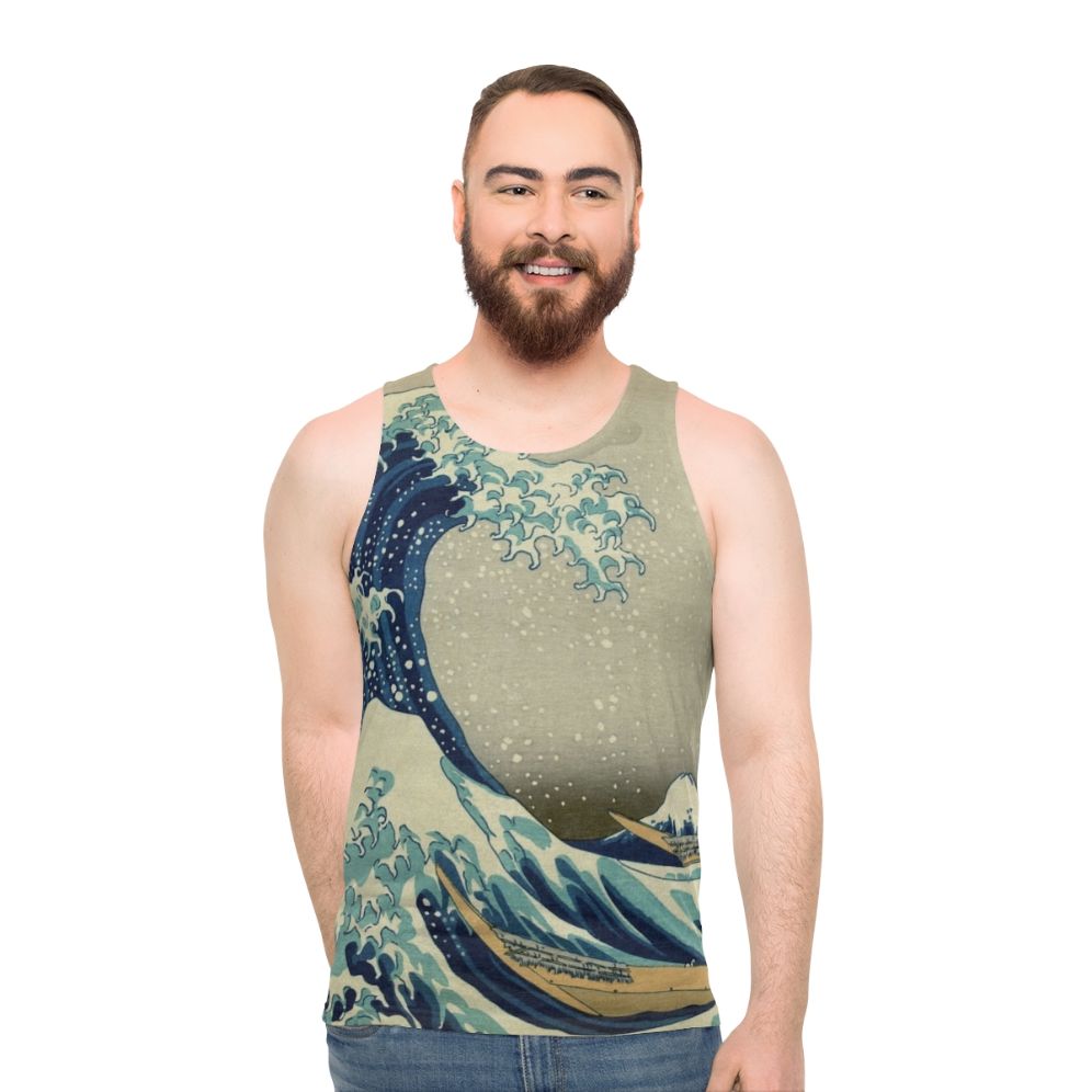 Japanese Kanagawa Wave Unisex Tank Top